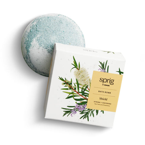 Tea Tree + Rosemary Bath Bomb, Hypoallergenic, Made with Natural Botanicals & Premium Skincare Ingredients (Shea Butter, Coconut Oil, & Kaolin Cla...