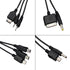 Black 10 in 1 Universal USB Cable, Multiple Universal Charging Cable for Cell Phones Blutooth Earphone Speaker Adapter Cable, 20cm Data Cable USB ...