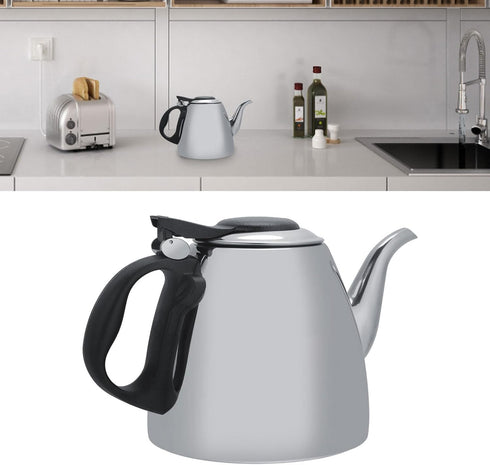 1.2l 1.5L Stovetop Teapot Stainl Steel Stove top Teapot Tea Coffee Pot Kettle Heat Resist Handle(1.5L)...