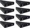 MY MIRONEY Black Corner Brace Brackets 8PCS Shelf Bracket Hardware Metal Furniture Joining Support Triangular Bracket Fastener with Screws, 2.6" x...