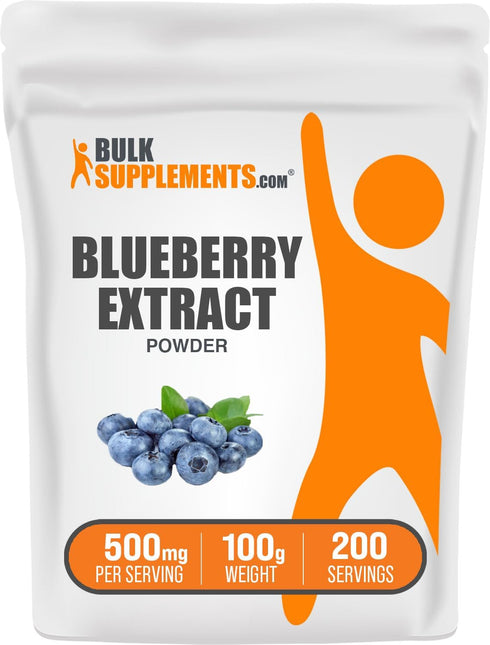 BulkSupplements.com Blueberry Extract Powder - Anthocyanin Supplement - Wild Blueberry Powder - Antioxidants Supplement - Smoothie Powder - Bluebe...