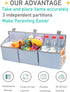 Hanging Diaper Caddy Organizer Sturdy with Hoop and Durable Baby Organizer –Diaper Stacker for Changing Table, Crib, Playard or Wall-GREY...