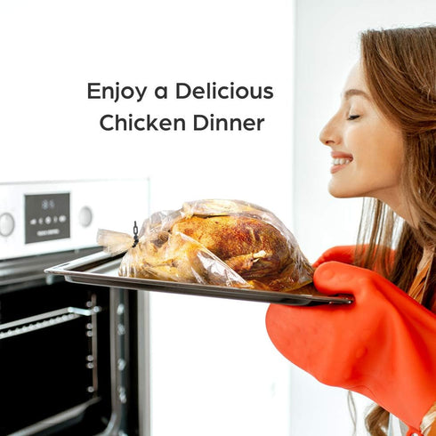Oven Cooking Bags Large Size Turkey Roasting Baking Bag For Meats Ham Ribs Poultry Seafood, 21.6 x 23.6 Inch - 10 Bags Total(Pack of 1)...