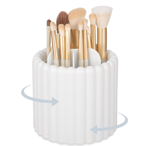 Anyoifax 360 Rotating Makeup Brush Holder 7 Slots Make Up Brush Organizer Removable Spinning Cosmetic Brushes Storage Pen Holder for Vanity, Dress...