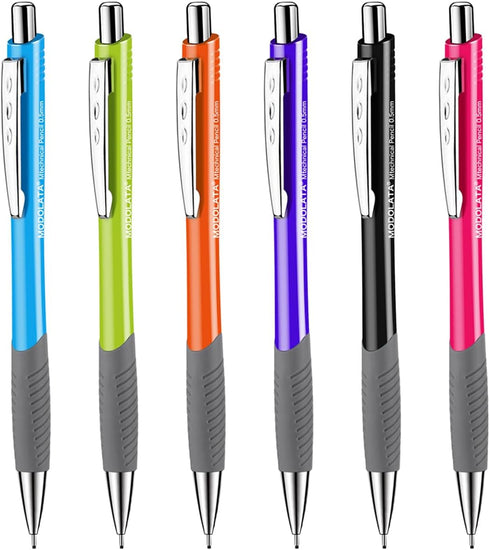 0.5MM Mechanical Pencil Set, Lead Pencils 0.5mm for Student and Artist Drawing, Sketching, Drafting, Pack of 6 Pieces...