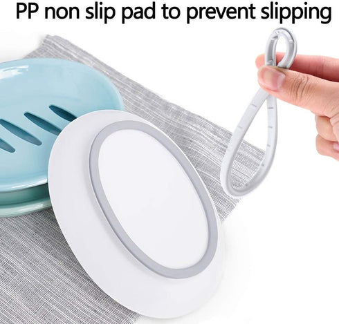 WYOK 2-Pack Soap Dish with Drain Plastic Sponge Holder Easy Cleaning Soap Saver Tray Caddy Keep Dry Stop Mushy for Shower Bathroom Kitchen(White)...