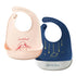 Silicone Baby Bibs, 2 Pack Food Catching Bibs for Baby Boys and Girls, Waterproof Baby Bibs for Eating, BPA Free Plastic Silicone Baby Bibs with P...