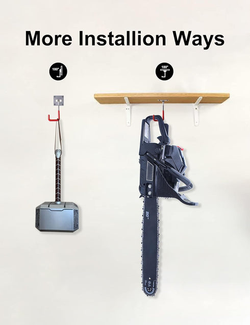 HAISHINE Garage Hooks, Adjustable Hooks for Wall Storage, Stainless Steel Heavy-Duty Utility Hooks with Anti-Slip Coating Organizing for Chainsaws...