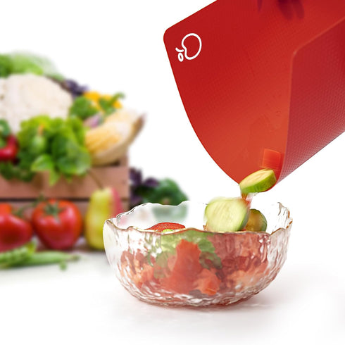Goodluck 4 Pieces Flexible Cutting Boards, BPA Free Plastic Cutting Boards for Kitchen, Non Slip Cutting Mat for Meat and Vegetables...