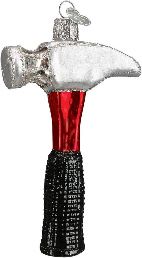 Old World Christmas Contractor Tools Glass Blown Ornaments for Christmas Tree Claw Hammer...