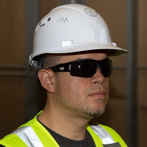 Klein Tools 60162 Safety Glasses, Professional PPE Protective Eyewear with Semi Frame, Scratch Resistant and Anti-Fog, Gray Lens...