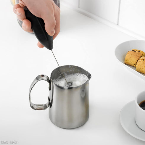 Daily-buy 4pcs Electric Mini Kitchen Stirrer Milk Frother Coffee Egg Milk Shake Mixer Stainless Steel Battery Operated Coffee Stirrer for Foamer &...