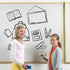 Whiteboard Sticker for Wall, Peel and Stick White Board Wallpaper, Dry Erase Contact Pape Self-Adhesive for School, Office and Home, 17.5 x 78.7 I...