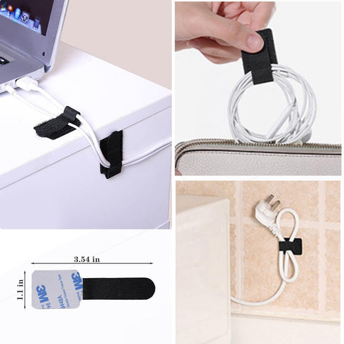 N NOROCME 192 PCS Cable Management Kit 4 Wire Organizer Sleeve,11 Cable Holder,35Cord Clips 10+2 Roll Cable Organizer Straps and 100 Fastening Cab...