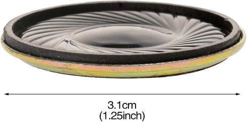 YXQ 1W 8 Ohm Micro Internal Speaker Loudspeaker 2800Hz 31mm Dia Round Metal Shell Wire (4Pcs)...