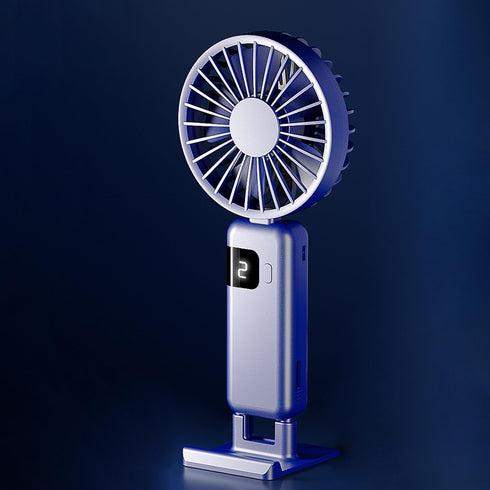 Portable Mini Fan, Handheld Fan with LED Display 5 Speeds 2000mAh USB Rechargeable Battery Fan Small Personal Desk Fan for Women Men Girls Kids In...