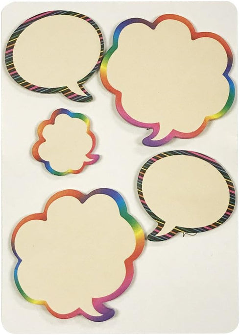 Wrapables Rainbow Thinking Bubble Sticky Notes (Set of 2)...
