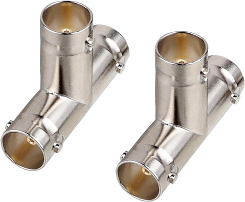 2PCS BNC Splitter Adapter 75 Ohm BNC Female to Dual Female Splitter 1 in 2 Out for SDI HD-SDI Scope CCTV Security System Monitor Connector...