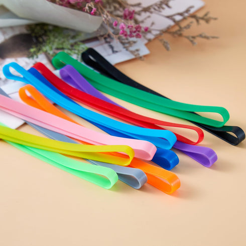 12 PCS Silicone Rubber Bands Planner Elastic Bands Elastic Rubber Wrapping Bands for Books, Crab Traps, Art, Cooking, Wrapping, Exercise, Bag Wrap...