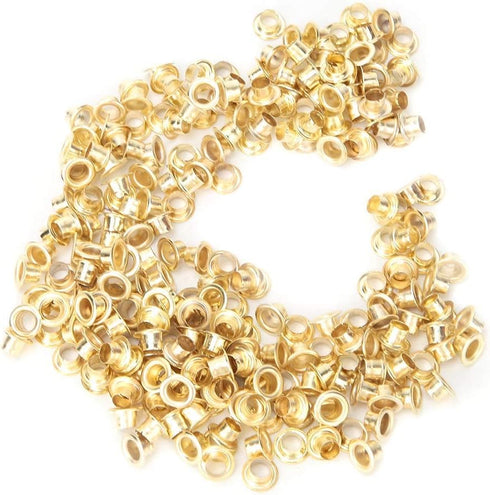 Golden Grommets Kit Metal Eyelets Shoe Eyelets Grommet Sets for Shoes Clothes Crafts Bag DIY Project Office Supplies...