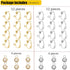 Adjustable gold Silver clip on earring converter kit for women,pierced to clip earring backs adapters findings for jewelry making,change hooks Pos...