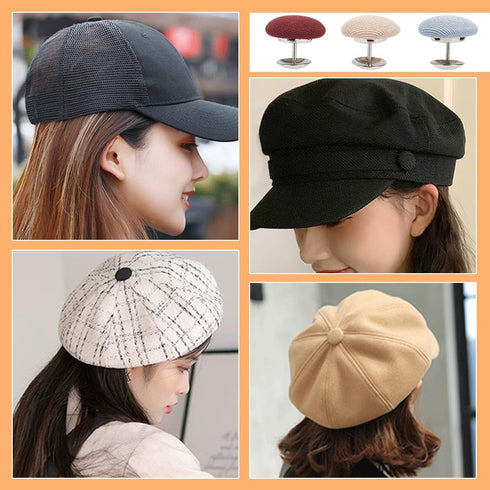 BENECREAT 32Pcs 8 Colors Cloth Covered with Metal Shank Round Buttons 17mm/0.67Inch Cloth Covered Baseball Cap Button Top Replacement for Hats Rep...