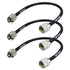 RG8x Coaxial Cable, 3 Pack 1ft Jumper CB Coax Cable PL259 Male UHF Connector Low Loss 50 Ohm for CB HAM Radio, HF VHF Radio, Antenna Analyzer...