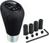 Abfer 6 Speed Shift Knob Leather Gear Stick Shifter Knobs Fit for Most Manual Transmission Vehicle Truck, Black...