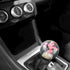 EZAUTOWRAP Flower Pink Auto Car Shift Knob Round Ball Weighted Manual Gear Stick Shifter Adapter JDM Universal...