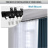 KOLAKO Curtain Track Accessories for Flexible Bendable Curved Curtain Track Ceiling Wall Mount Black Sliding Drop Curtain Track Hardware Set – Cur...