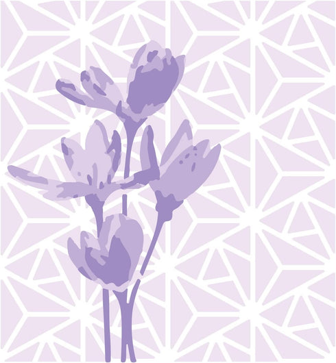 Sizzix Layered Reusable Crafts 4PK Geo Flowers by Olivia Rose | 664917 | Chapter 4 2022 Stencils, Mulitcolour...