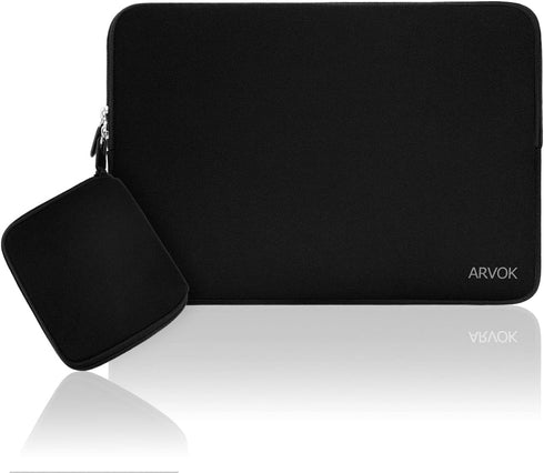 ARVOK 13-14 inch Canvas Fabric Laptop Sleeve with Extra Bag Water Resistant Notebook Computer Case/Ultrabook Tablet Briefcase Carrying Bag/Pouch C...