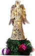 ABOOFAN Angel Christmas Tree Topper Gold Glitter Christmas Treetop Decoration Coated Metal Angel Xmas Tree Topper Ornaments for Holiday Home Offic...