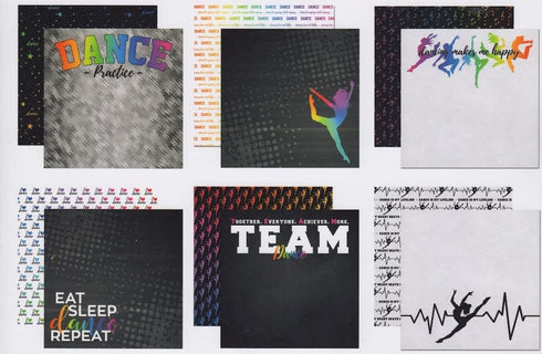 Scrapbook Customs Dance Paper Set Scrapbook Kit, Neon Colors...