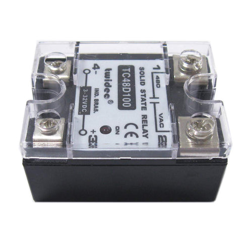 Twidec/Output Single Phase SSR Solid State Relay 100A 3-32V DC to 24-480V AC SSR-100DA...