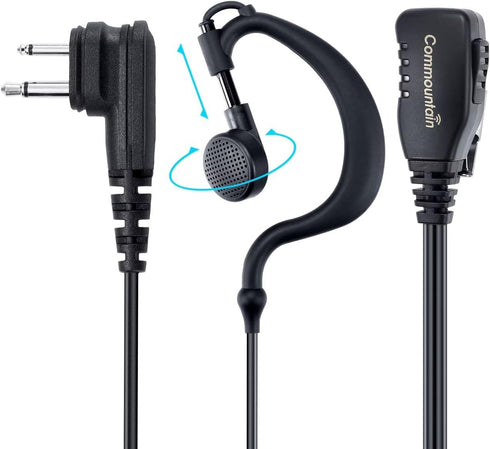 commountain CLS1410 CLS1110 Earpiece with PTT/Mic for Motorola Walkie Talkies Radios DTR550 DTR700 RDU4100 RDU4160D RMU2040 RMU2080D RMU2080 DLR10...