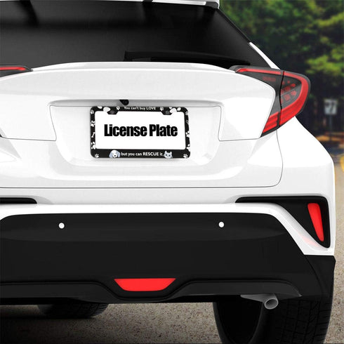 Cute Dog and Cat Paws License Plate Frame 2 Hole Kit Fits All US License...