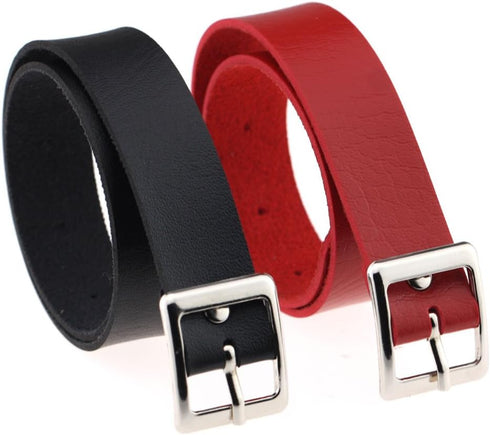 Multicolor PU Simulated Leather Silver-tone/Gold-tone Buckle Adjustable Belt Collar Choker Necklace...
