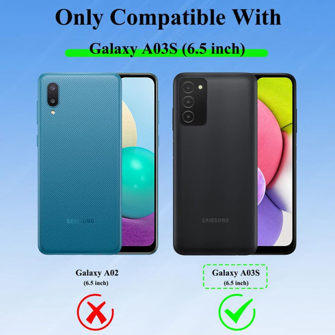 KANGHAR Designed for Samsung Galaxy A03S 5G Case Sunflower with Screen Protector Lanyard Strap Ring Holder Kickstand for Women Girls Flower Floral...