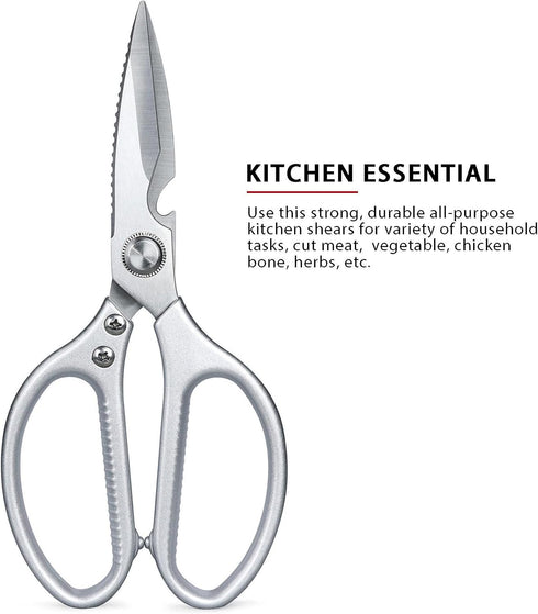 Kitchen Scissors for Food,Heavy Duty Kitchen Shears Dishwasher Safe,Sharp Cutting for Meat Chicken Bone Fish Poultry Spatchcock Turkey Vegetable (...