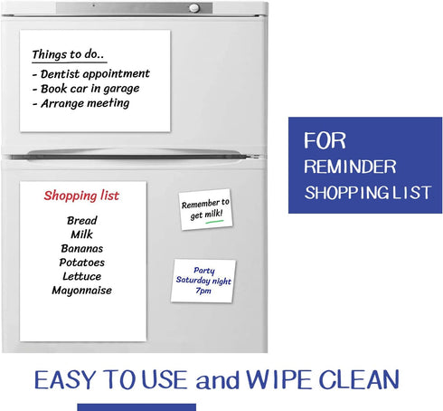 AcrossSea White Dry Erase Sheets - 6 Sheets of A4 - Adhesive Whiteboard Wallpaper Decal - White Board Contact Paper for Refrigerator, Desk, Office...