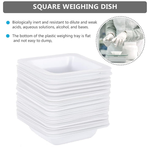 Weigh Boats - 150 Pack 7ml Plastic Disposable Trays Square Dish for Scale, Square Weighing Dishes for Powder Weight, Crafts, Food Samples - Mini P...