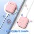 for AirPod Case Cover, Military Grade Anti-Fall Soft Silicone Shock-Absorbing Protective AirPod 2&1 Generation Case Skin Touch with Keychain and C...
