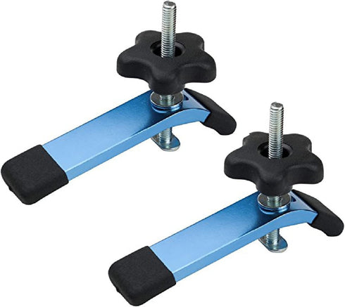 POWERTEC 71168 T-Track Hold Down Clamp for Woodworking, 5-1/2” L x 1-1/8” W, 2 Pack, Blue Black...