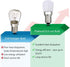 Poeland 1.5W LED Bulb Light 120V E14 Base Pack of 2 Warm White...