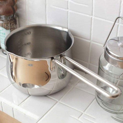 Saucepan, Stainless Steel Milk Pan 12cm, Soup Pot for Induction and Oven, Non Stick Milk Pot, Dishwasher Safe Cookware(Sliver)...