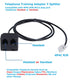 RJ9 Telephone Training Adapter Y Splitter Compatible for Headset or Handset for Norstar, Nortel Meridican, Avaya, Ashtra, Mitel, Polycom, Plantron...