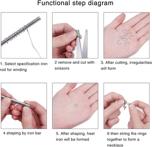 PH PandaHall 30 Size Mandrels, Stainless Steel Mandrel Dowels Jewelry Making Tool for Wire Wrapping, Forming Rings, Soft Soldering, Electoforming ...