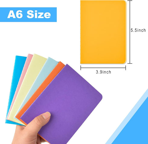 Coopay 12 Pack Colorful Pocket Notebooks Journals Bulk A6 Size Lined Travel Set Subject Notepad Planner Writing Sketchbook Memo Diary for Kids, Tr...