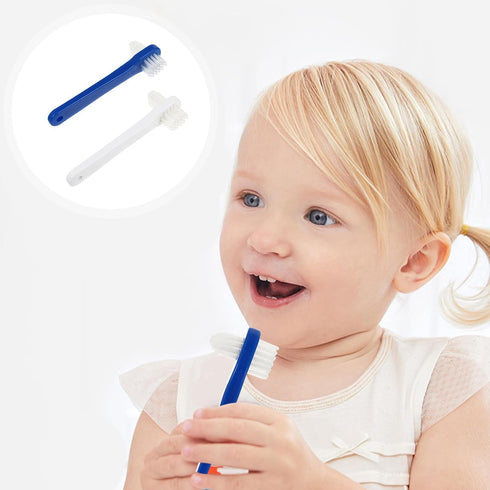 Beavorty 2pcs Two-Sided Denture Brush Denture Cleaning Brush Denture Toothbrushes Toothbrush for False Teeth Denture Cleaner False Teeth Cleaning ...
